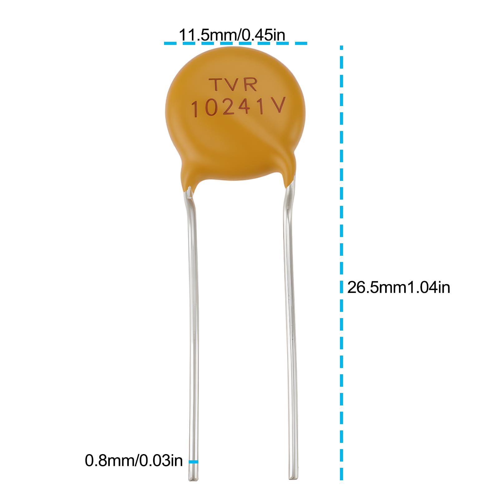 10x Varistore In Ossido Metallico TVR10241V 240V 150AC 200DC Compatibile Con TKS Protezione Contro Le Sovratensioni