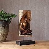 YJXGVJFQ Statues Thai Bouddha Statue Assis Bouddha Shakyamuni Sculpture de Bois Handicraft Grand de Bureau Sculpté Main Sculpté Bouddha Statue Craft Ornement Décorations Artisanat liujiapeng55