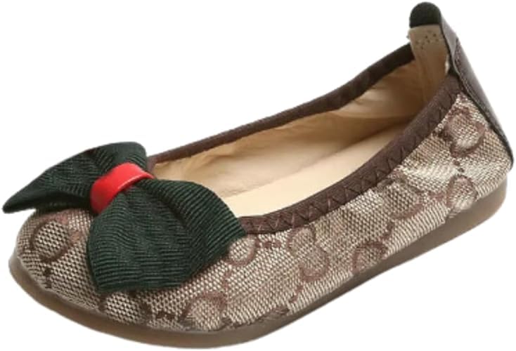 Girls Princess Shoes Flat Ballerinas Soft Sole Bow Party Dance Shoes