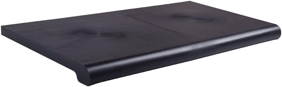 13''D x 24''L Injection Molded Bullnose Shelves - Black - Set of (4) Shelves