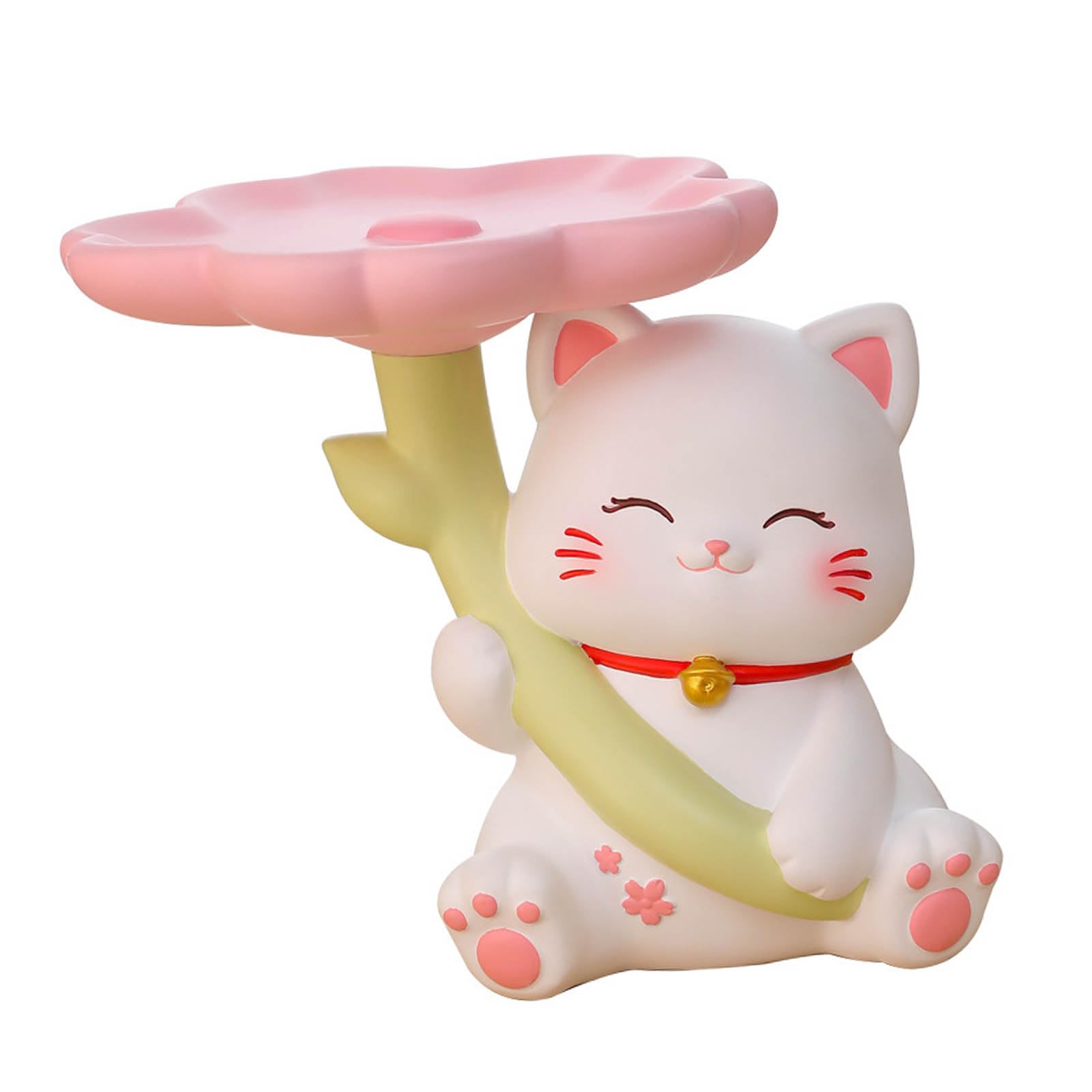 Plateau de rangement pour sculpture de chat, une idée cadeau déco originale