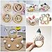 10 PCS 75mm Unfinished Wooden Rings for Craft, Nature Solid Wood Rings for DIY Crafts Without Paint, Macrame Wooden Rings for Ring Pendant and Connectors Jewelry Making