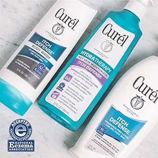 Curel Itch Defense Calming Daily Cleanser, Body Wash, Soap-free Formula, for Dry, Itchy Skin, with Hydrating Jojoba and Olive Oil, 10 Oz