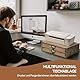 KIRIGEN Büroschubladen aus dunklem Holz, flacher Typ - Desktop-Ablageorganisation für Maschinendruckerständer Dunkelbraun