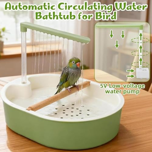 Ducha para loros con flujo de agua ajustable para evitar estrés 3