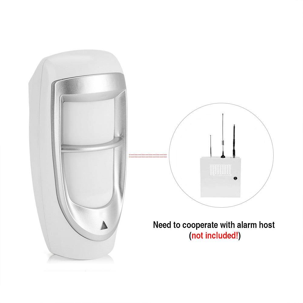 Zerodis Detector de Movimiento con Cable, System de Seguridad Exterior Impermeable de inmunidad Doble para Mascotas con Doble Sensor PIR