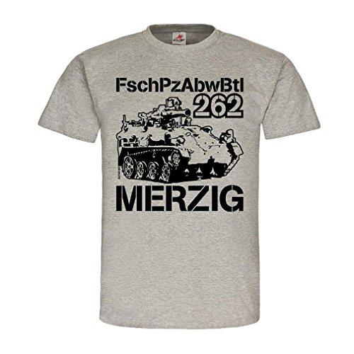 T-shirt FschPzAbwBtl 262 Tow Wiesel Merzig char blindé gris L