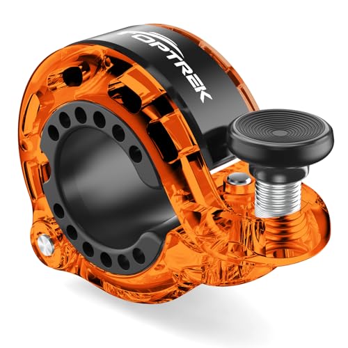 toptrek Bike Bell,2025 Bicycle Bell Max 110dB Loud Crisp Sound,Aluminum Alloy Bike Bells for Kids Adults, Cycle Bell Fits 22.2-31.8 mm Handlebars for Road Mountain Bikes Scooter(Amber)