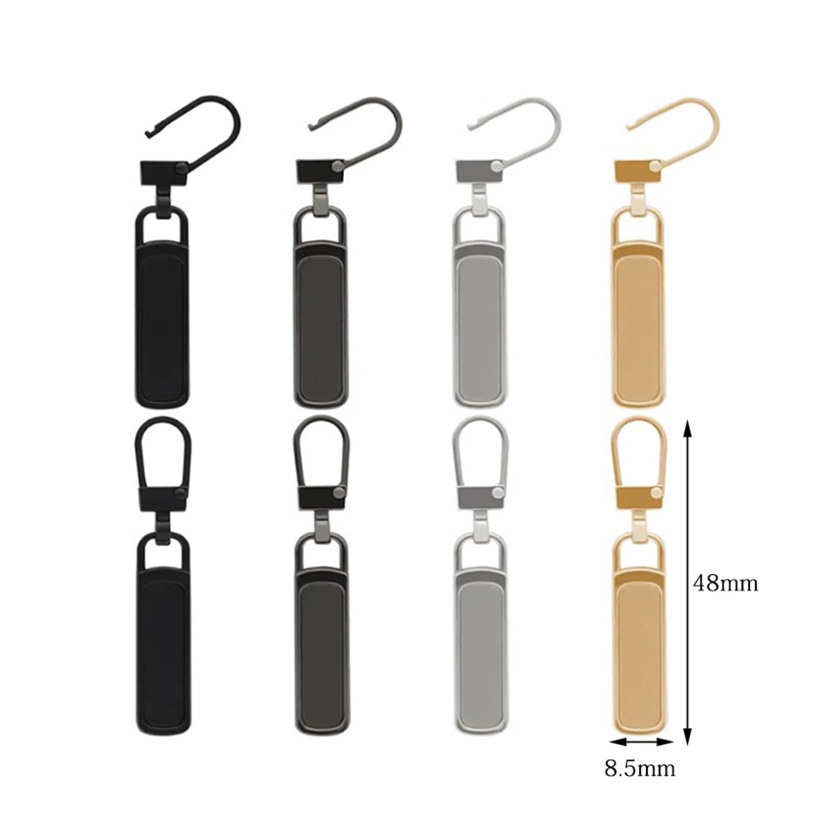 Zamienne uchwyty do zamków błyskawicznych, Metalowe zamki błyskawiczne Wymienne wielokolorowe 5-10 szt(Zt922,LIGHT GOLD-5PCS)