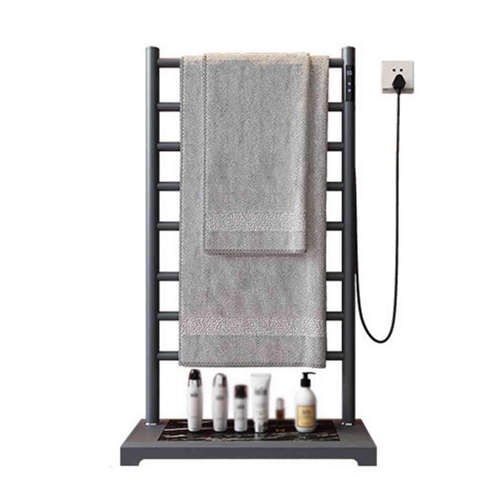 Toallero eléctrico independiente de acero inoxidable portátil para baño con temporizador