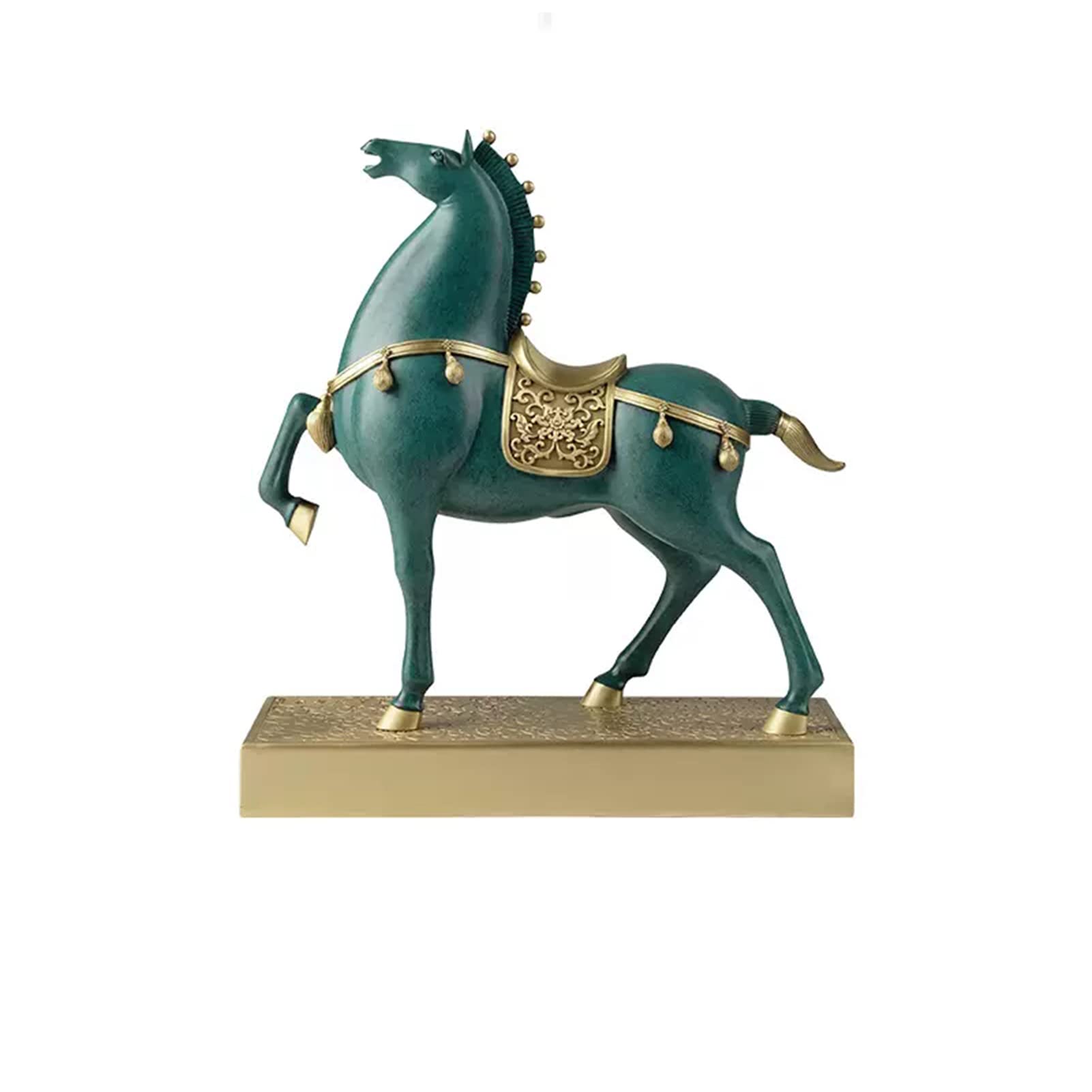 Statue cheval laiton Feng Shui pour harmoniser votre bureau stressant