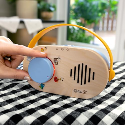 Baby Einstein, Hape Discovery Radio Spielzeugradio – Montessori-inspiriertes Baby-Radio Ab 6 Monaten, 40+ Alltagsklänge & Melodien, 12 Tiergeräusche & 6 Sender Mit Klassischen Melodien