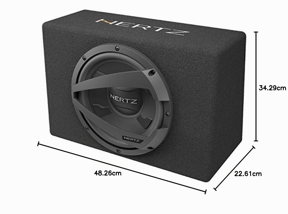 Hertz DBX 30.3 Subwoofer im Bassreflexgehäuse 300 mm, 1000 W | 12 Zoll, Polypropylen mit Glimmer, 250 W RMS, 28-300 Hz, Ferrit-Magnet