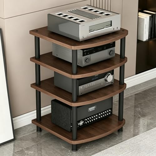 Estante de audio de 4 niveles y gabinete de componentes para consola de juegos 2