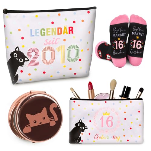 TUZELIYA 2026 Originelle 16 Jahre Mädchen Geschenk 4 Stück Geburtstagsgeschenk für Damen Lustige Geschenke für 2010 Mädchen Tochter Freundin Schwestern