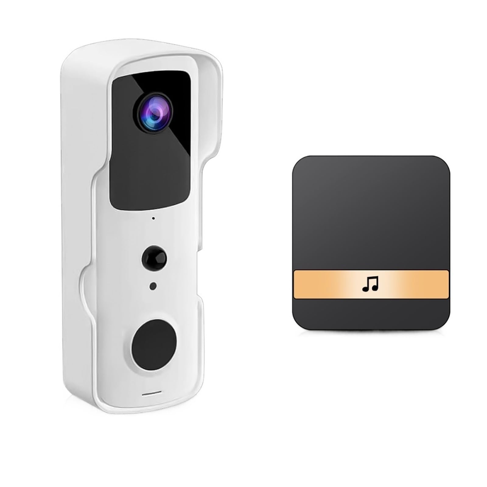 Sonnette caméra wifi sans fil 1080p hd delura infrarouge pir