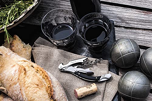 Laguiole Style de Vie Kurkentrekker, Ebbenhout, Met twee hefbomen, inclusief capsulesnijder - Afbeelding 6