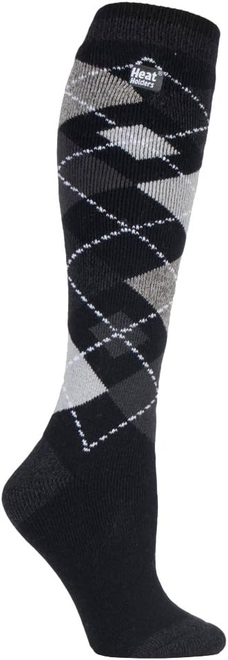 HEAT HOLDERS Lite - Womens 1.6 TOG Extra Long Knee High Light Thin Thermal Socks (5-9 US, Frodsham)