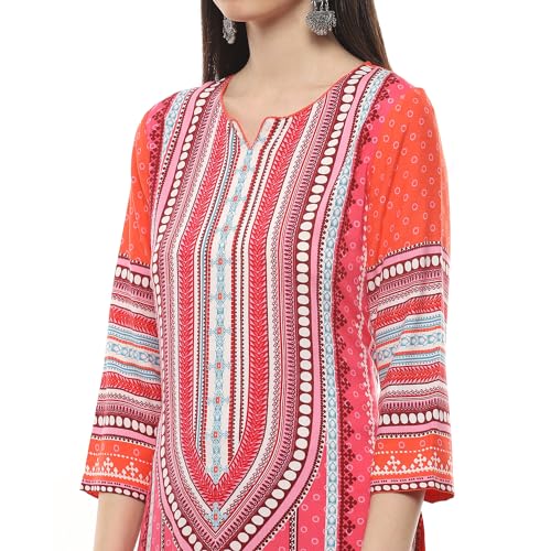 Image of BIBA Women Rayon Straight Fit Kurta