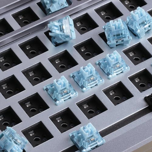 Image of Akko V3 Creamy Blue Pro Keyboard Switch with Dustproof Stem for Mechanical Gaming Keyboard, 5-Pin 45gf Pre Lubed Tactile Key Switches (45pcs)