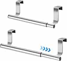 Porta Asciugamani Cucina Telescopico - In Acciaio Inox, Senza Trapano, Regolabile 25-40 Cm, Per Strofinacci - Foto 4