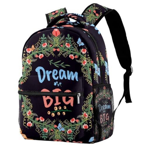Sac à dos d'école violet fille et garçon avec motif Dream Big