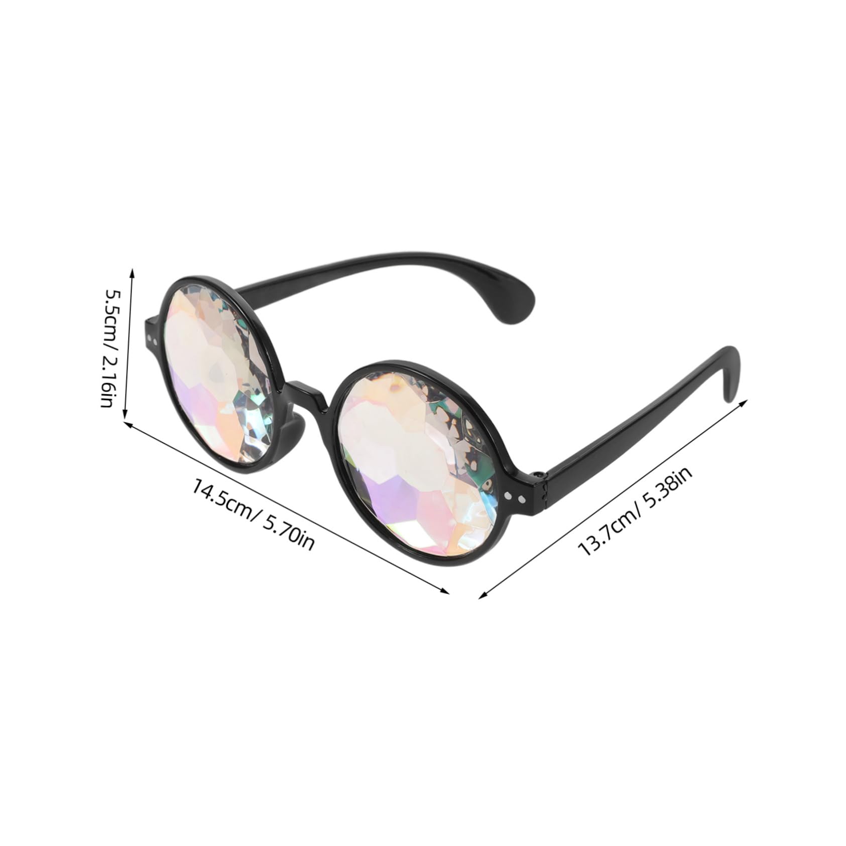 BESPORTBLE Sturdy Portable Mosaic Glasses Kaleidescope Glasses Steampunk for Christmas