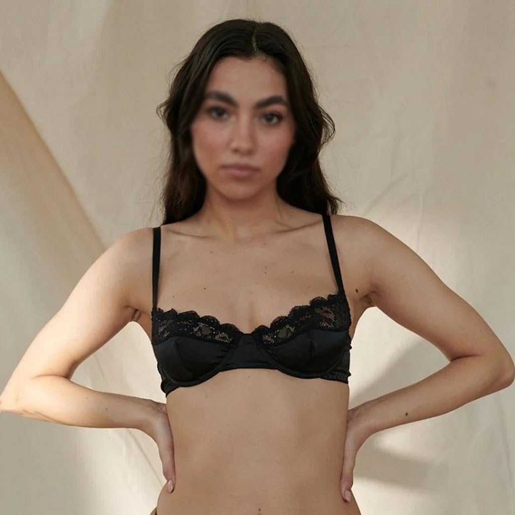 Amazon.com: YUYUFA Sexy Lingerie Ladies Boho Chic Stretch Satin Satin Satin  Lace Lace Bra(Black,X-Large) : Clothing, Shoes & Jewelry