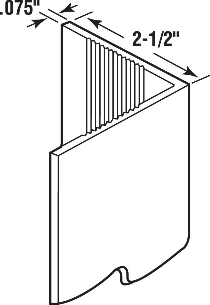 Prime-Line MP10346 2-1/2 In. x 48 In. Almond Corner Shield (6 Pack)