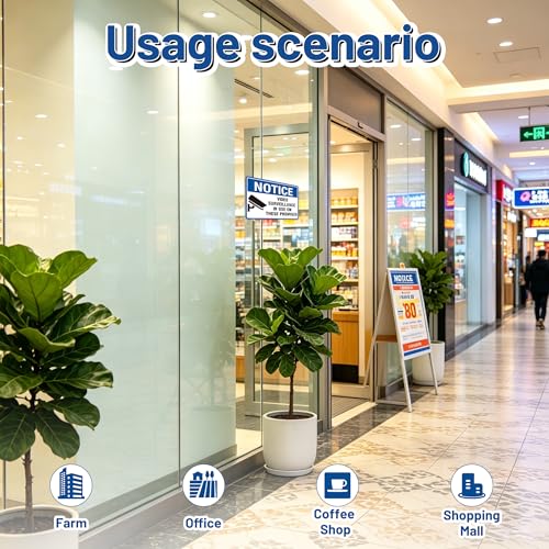 image for LUHIMO 2PCS Premises Protected By 24 Hour Audio And Video Surveillance