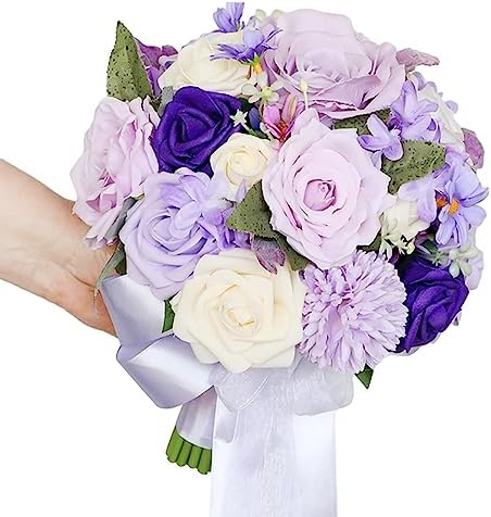 Ling's Moment Artificial Bride And Bridesmaid Bouquets