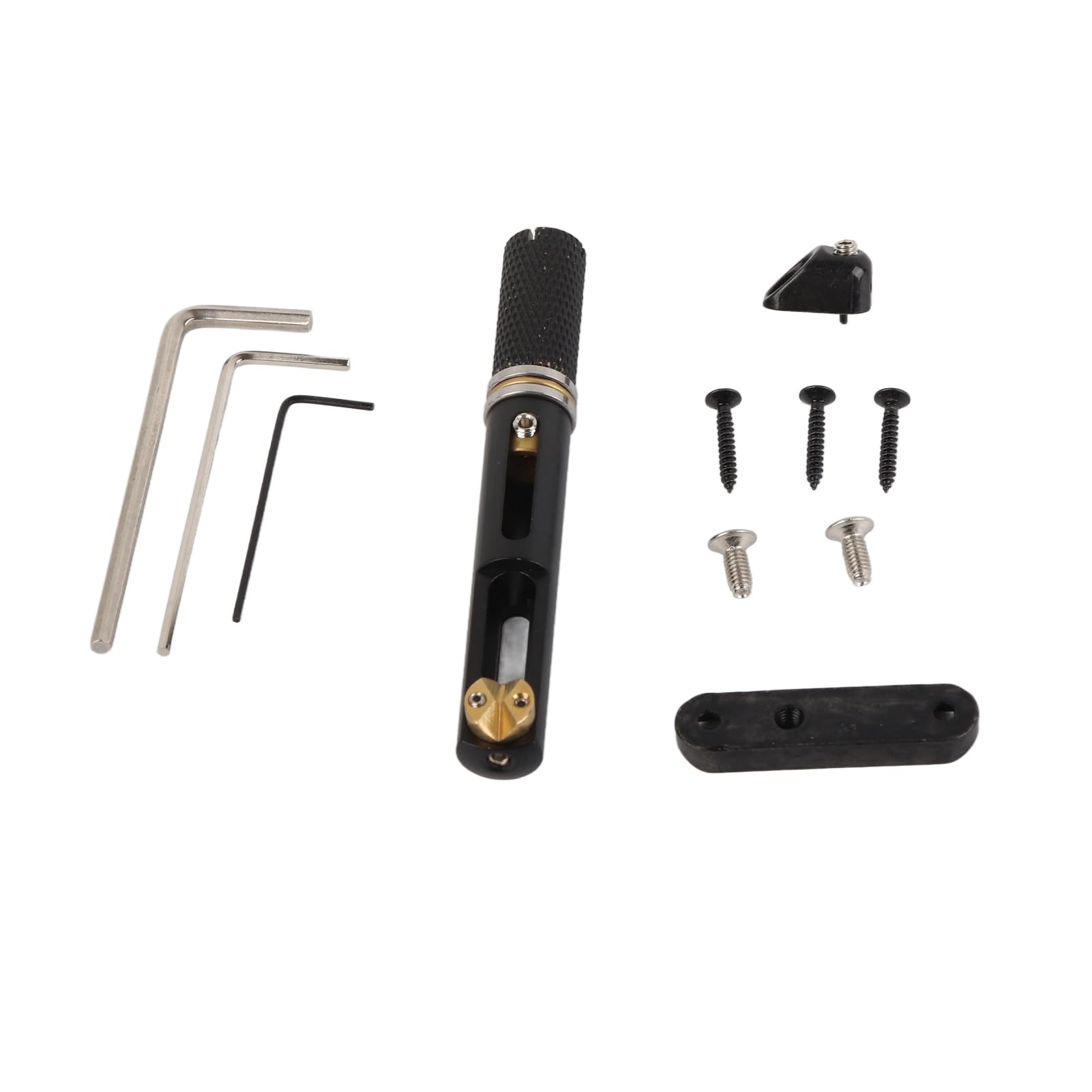 Miskall Individual Bridge, Metal Single String Saddle Tailpiece Headless Fanned Fan Bridge for Guitar Bass