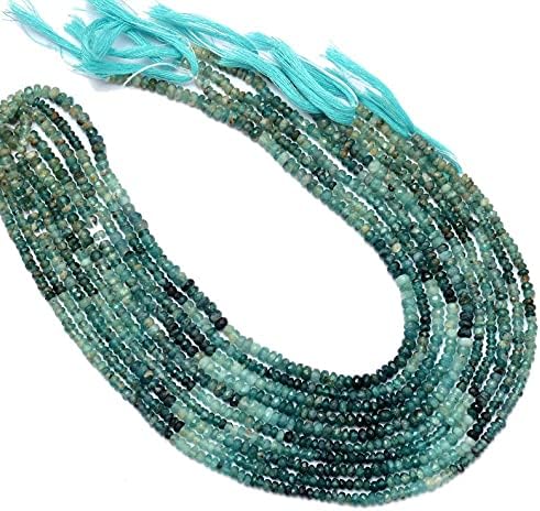 Rare Natural Grandidierite 4mm-4.5mm Faceted Rondelle Beads | 13inch Strand | Grandidierite Semi Precious Gemstone Hand Cut Loose Beads