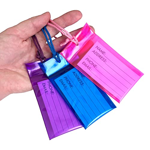 Tsa Approved Toiletry Bag - 311 Clear Travel Cosmetic Bag With Handle - 3 Pack Plastic Luggage Tags - Bag Tags For Backpacks - Travel Identification Labels For Suitcase - Instrument Case Name Tag #TOP7