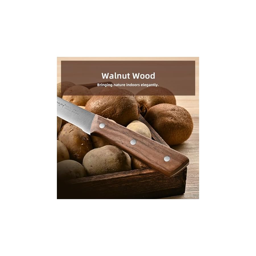 Emojoy-Knife-Set-15-Piece-Kitchen-Knife-Set-with-Block-Wooden-Kitchen-Knives-Sharpener-and-Scissors-German-Stainless-Steel-Brown Emojoy Knife Set, 15-Piece Kitchen Knife Set with Block Wooden, Kitchen Knives Sharpener and Scissors German Stainless Steel (Brown)