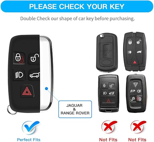 Miniatura 2 de Funda para Llavero de Land Rover con Llavero, Carcasa Protectora de Llave de Coche de 5 Botones para  Range Rover Evoque Sport Velar  Land Rover