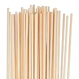 Holzstäbe zum Basteln, 50 Stück Holzstäbchen Quadratisch Holzstäbe zum Basteln, 30 cm x 3 mm Holzstab Rattanstäbchen Modellbau Handwerk Woodwork DIY Geschenke für Arts Craft Dekoration