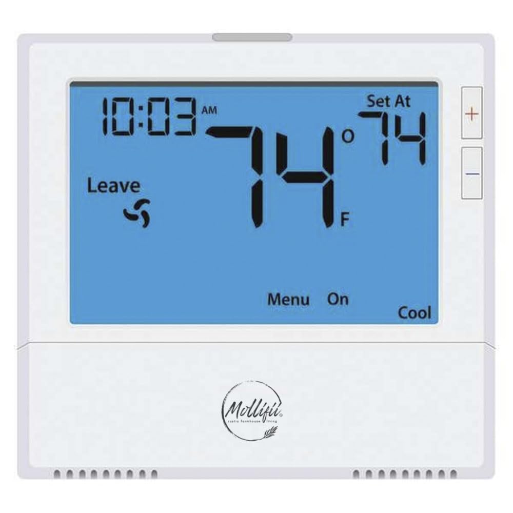 Non-Programmable Thermostat, 7, 5-1-1 Programs, 1 H 1 C, Wall Mount, Hardwired/Battery, 24VAC, Mfr: T805-A