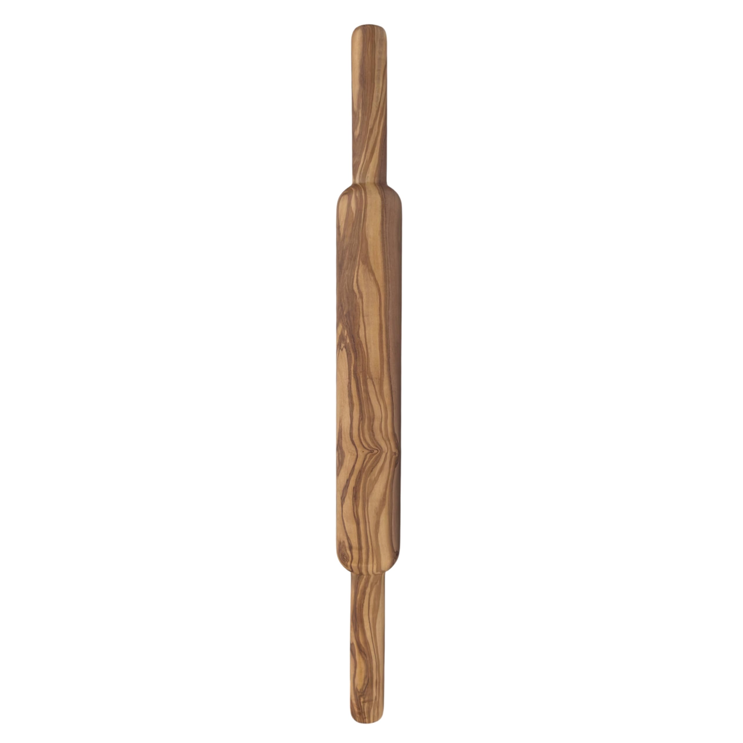Rouleau à pâtisserie en bois d'olivier « Harmonie » avec poignées 45 cm Ø 4 cm – Rouleau à pâtisserie en bois pour pizza, pâtes, pain et pâtisseries