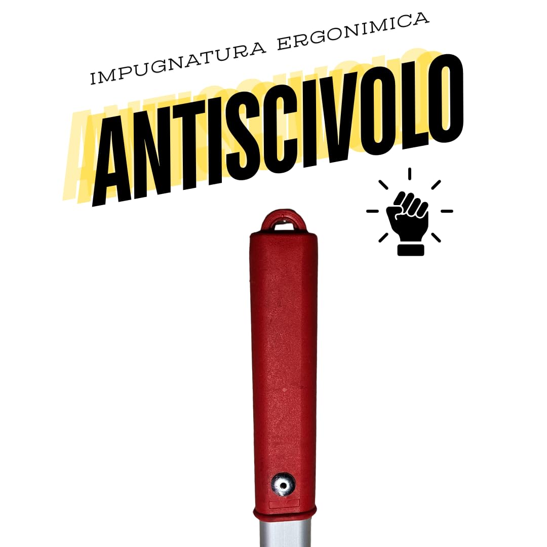 Vanghetto per Tartufi 100 cm | Manico in Alluminio Leggero, Lama Forgiata Alta Resistenza, Impugnatura Antiscivolo in ABS | Strumento Trifolatura Professionale Ergonomico (Bandiera)
