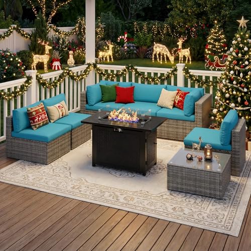 Wisteria Lane 8 Pieces Outdoor Patio Furniture Set with 43"