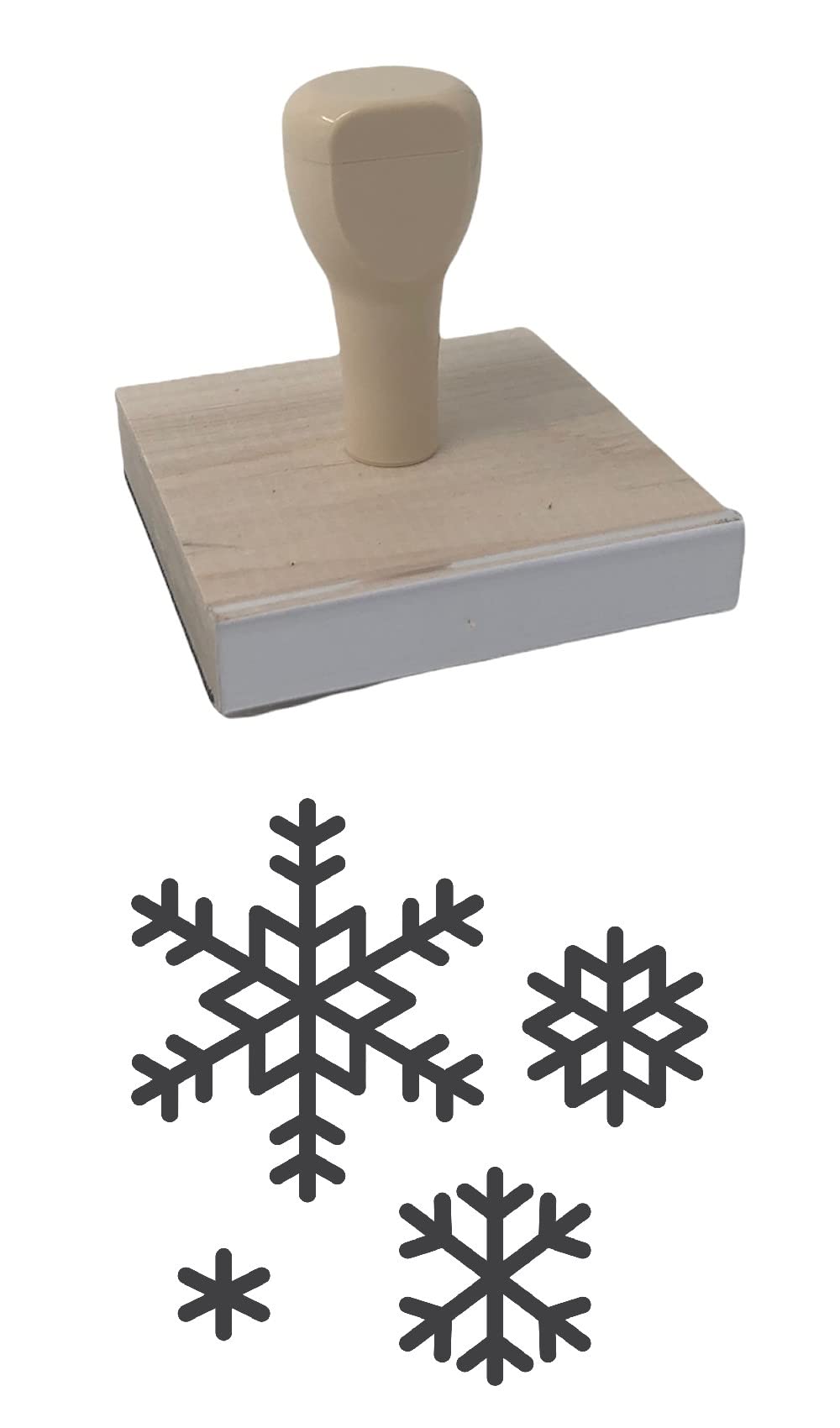 Infusion Snowflakes Rubber Stamp, 3 X 3'' Wood Stamp