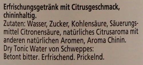 Schweppes Dry Tonic Water EINWEG (6 x 1,25 l)