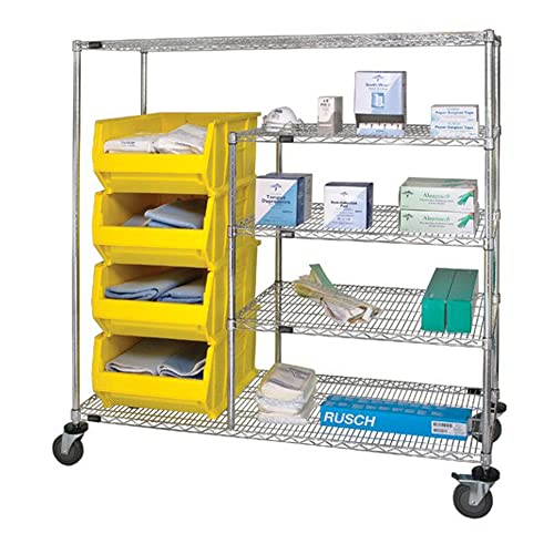 WIRE CART PAR LEVEL WITH 4 BINS