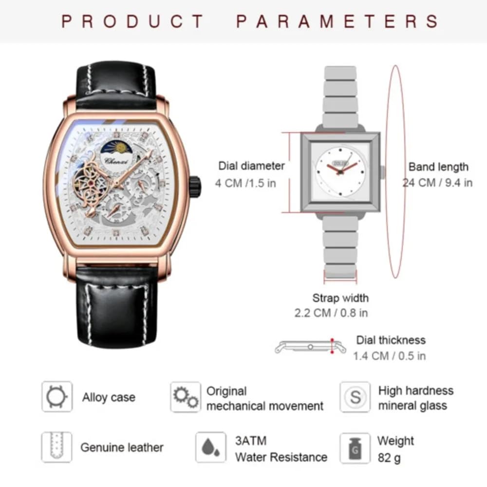 Herrenuhren, automatische mechanische Uhr, Business-Datumsuhr, mechanische Tourbillon-Mode, Lederuhren für Herren