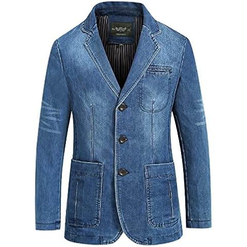 Chaqueta de Traje de Algodón para Hombre - Talla Grande Cover