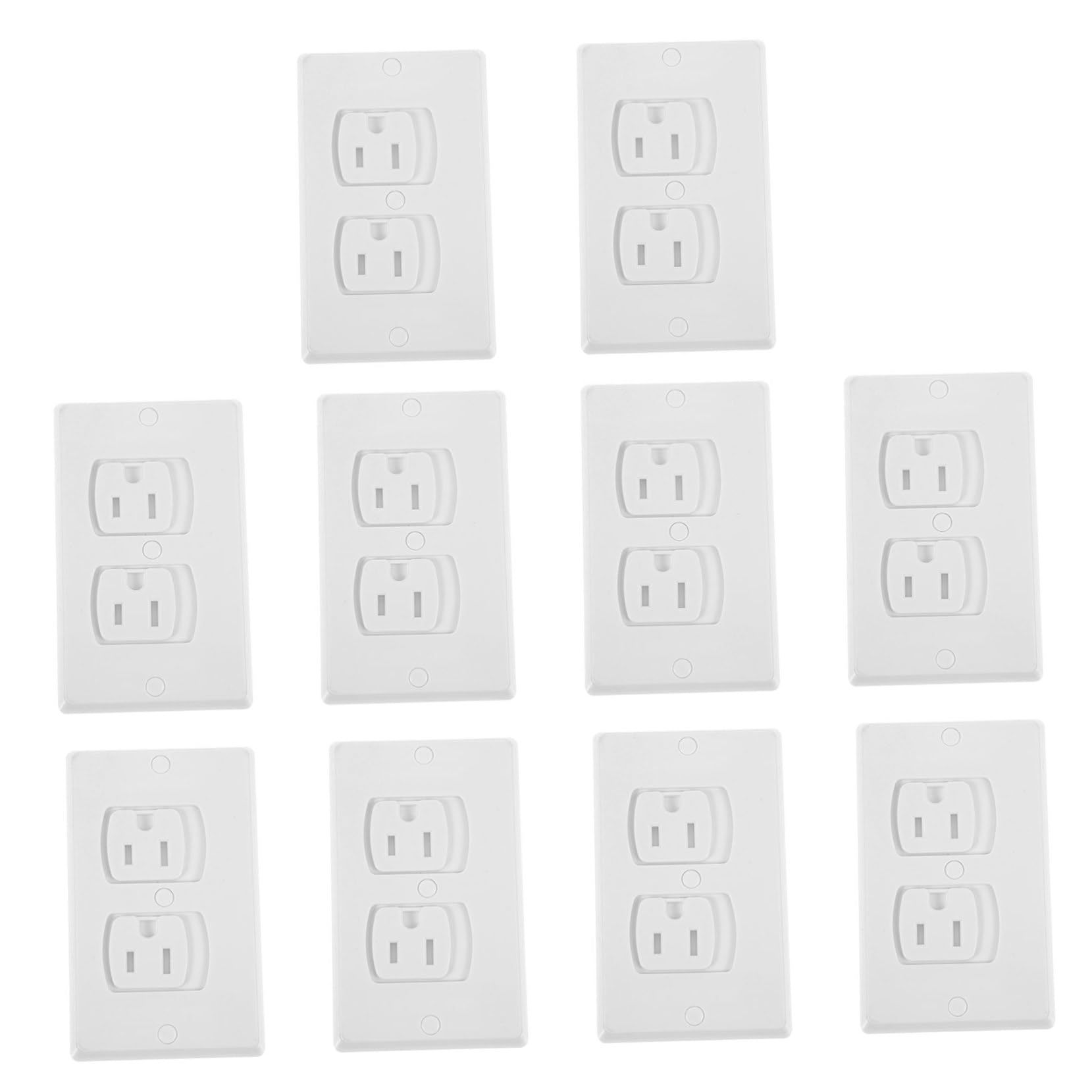 TOYANDONA 10pezzi Copriprese Elettriche in Abs Coprispine Di Sicurezza Per Ragazzo Ragazza Ragazza Tappi Per Prese Muro Con Viti Isolati e Resistenti Per Proteggere Le Prese Domestiche