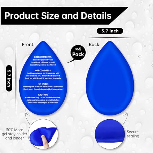 Image of Wisdom Teeth Ice Pack Head Wrap Jaw Face Ice Pack with 4 Gel Packs for Wisdom Teeth Removal Extraction Toothache Pain Relief Facial Face Oral Surgery TMJ Tonsillectomy Recovery Cosmetic Procedure Gift