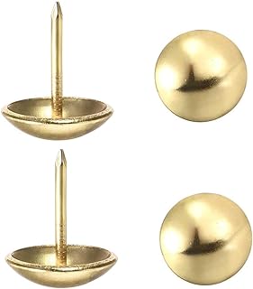 Upholstery Tacks,100pack,Nailhead Decorative Trim, Furniture Tacks for Sofa, Chair, Bed and Other Furniture (Gold)
