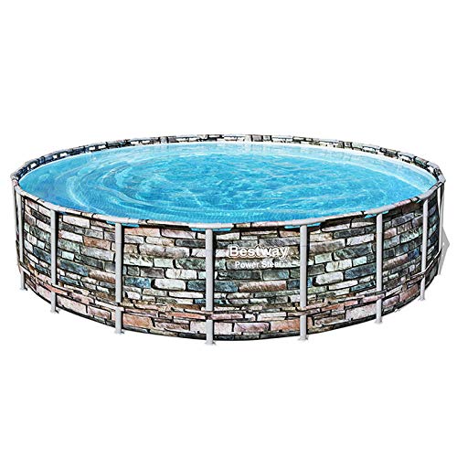 Bestway Terra Power Steel - Piscina Exterior Con Efecto Piedra